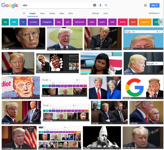 google-images-idiot-trump-googlebomb-before